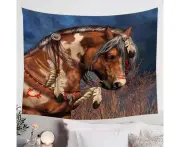 Native American War Pony Horse Tapestry