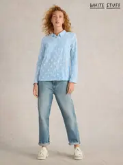 White Stuff Blue Sophie Cotton Shirt (AN5681) | $113