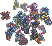 DOITOOL Fashionable Embroidered Letter Patches 26pcs Iron Alphabet Patches for Clothing DIY Decorative Sew