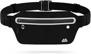 Sling Fanny Packs for Women, Adjustable Running Waterproof Belt Waist Bag, Phone Running Passport Holder for Jogging Jiking Gym, Slim&lithtweight Money Belt, black, Sport