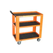 SP Tools 3 Shelf Orange Professional Service Trolley - Solid Steel Frame