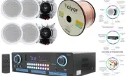 Home Theater System Kit 2000 Watts Bluetooth Amplifier with 6 Qty 6.5" 200