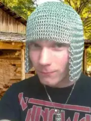 HALLOWEEN Butted 10 mm Chainmail Hood-Open Face Aluminum Medieval Chainmail Coif
