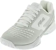 [FILA] Women's Axilus Energized Tennis Sneakers White/Metallic Silver