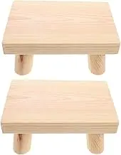 TOYZFRIENDY 2Pcs Wooden Step Stool for Footstool for Dining Study and Shoe Changing Ergonomic Design Soft Edges for Various Home Settings