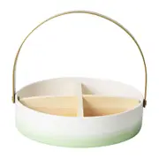 Urban 5.5cm Alora Horizon Ceramic Snack Holder Home Food Organiser White/Green