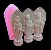 3 Pcs 3D Silicone Mold Buddhism Western Trinity Shrine DIY Buddha Decor