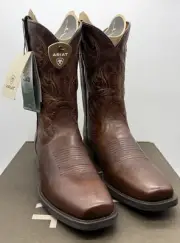 Ariat Men's Sport Boss Man Rich Cognac Square Toe Boots 10042399