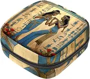 Period Bag,Sanitary Napkin Storage Bag,Ancient Egyptian Retro Nation,Tampon Bag for Purse