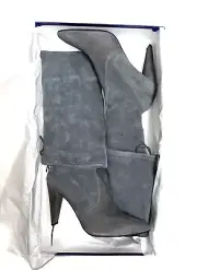 NIB Stuart Weitzman Women's Smoke Gray Suede Highstreet Over the Knee Boots 12M