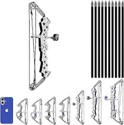 [TIETHEKNOT] 5.7”/5.8”/5.9”/6.0”/7.2”/9.9”/10.0” Archery Compound Bow and Arrow Set RH/LH Outdoor Sports Training Bow for Hobby Practice Entertainment Fun