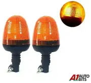 2x Led Flashing Beacon Lights For John Deere Massey Ferguson H 25 cm