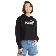 Puma Essentials+ Cropped Metallic Hoodie Womens
