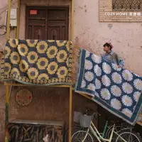在飛比找蝦皮商城精選優惠-COZY HOME 沙發毯 純棉雙層針織毯 摩洛哥民族風民宿