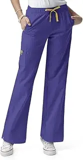 [WonderWink] Womens Four-Stretch Sporty Cargo Scrub Pant Medical Scrubs Pants - Purple