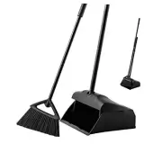 Commercial Angle Broom and Dustpan Combo, with Long Handle, Lobby Dust Pan