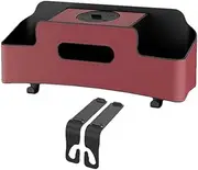 Car Back Of Seat Storage Box Multifunctional Car Seat Organizer With Cup Holders Tissue Box And Hooks(Red)