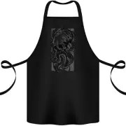 Cthulhu Octopus Kraken Octoskull Cotton Apron 100% Organic