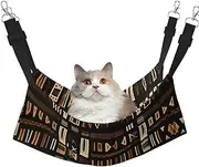 EdWal African Mud Cloth Tribal print Soft Sleeping Hammock Cat Hammock for Cage Hanging,Pet Hammock Bed Adjustable for Small Animals