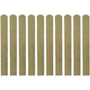 30 Pcs Set Impregnated Fence Slats Patio Garden Gate Fencing Pickets Wood 80cm