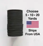 1/4 Inch Black Elastic Band Cord Sewing Trim | For DIY Mask Sewing and Craft USA