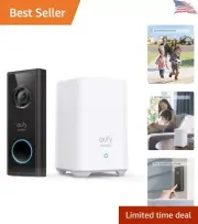 Crystal-Clear Video Doorbell S220 - 2K Resolution, 180-Day Battery, Dual Power