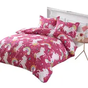 UNICORN1 Ultra Soft Quilt Doona Duvet Cover Set Single Double Queen Super King