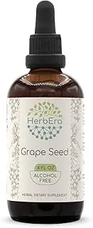 Grape Seed B120 Alcohol-free Herbal Extract Tincture, Concentrated Liquid Drops Natural Grape (Vitis Vinifera) Dried Seed (4 Fl Oz)