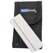 AccuSharp Natural Arkansas 3" Pocket Stone Knife Sharpener with Pouch - USA MADE