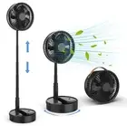 Foldable Fan Foldaway Oscillating with Remote Control Hand Strap &USB Chargin...