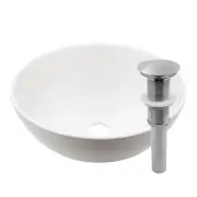Miseno MVS-NP-208206 12-5/8" Circular Porcelain Vessel Bathroom - Polished White