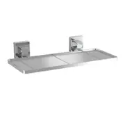 Fusion-Loc 26kg Stainless Steel Suction Frosted Acrylic Bathroom Shelf