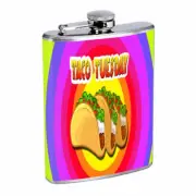 Taco Tuesday Em2 Flask 8oz Stainless Steel Hip Drinking Whiskey