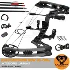 Compound Bow 30-70lbs Archery Hunting Black Right H 8 Carbon Arrow Archery