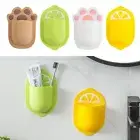 Suction Toothbrush Holder Shower Holder Silicone Toothbrush Rack Hanging Bag