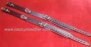 Genuine Leather Pair Thigh Bondage Restraint adult wrist ankle collar RATS BUM