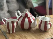 Red Scallop Grace’s Teaware Set - Brand New