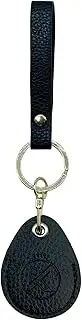 [KRSURERICHER] Leather Key Fob Holder, Access Card Key Chains RFID Protector, NFC Smart Key tag Case Keychain for Broken Key