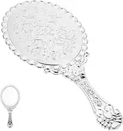 LIFKOME Vintage Handheld Makeup Mirror with Ergonomic Handle Portable Travel Mirror for Quick Touch Ups Compact with Artistic Design Present for Women