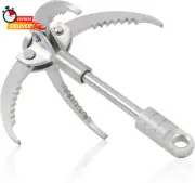 Large Grappling Hook, 4-Claw Folding Stainless Steel Grapple Hooks for Outdoor S