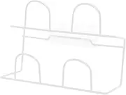 Double-layer Wall-mounted Shoe Rack Hooks Slippers Storage Organizer Rustic Iron Hanging Shelf Random Style