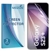 [3 Pack] Samsung Galaxy S23+ (6.6") Premium Clear Edge-to-Edge Full Coverage Hydrogel Screen Protector Film by MEZON (Galaxy S23+, Hydrogel) – FREE EXPRESS