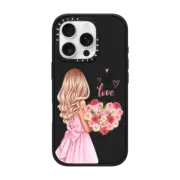 iPhone 16 Pro Impact Case Lady with flowers (blonde)