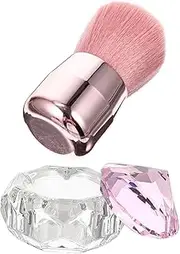 Nail Art Cup Set 2pcs Manicure Powder Brush Rose Practical for Mixing Nail Polish Powder