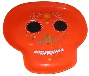 HALLOWEEN SUGAR SKULL ~ Candy Dish ~ PBA Free ~ ORANGE