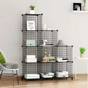 9 Cube Storage 36c36" Shelf Wire Metal Grid DIY Modular Cabinet Bookshelf