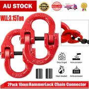 2X 10mm 3.15T Grade 80 HammerLock Chain Connector Link 4X4 Joiner 4WD Coupler