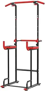 Pull-Up Trainer, Power Tower, Heavy Duty Dip Station, Adjustable Height Strength Training Power Tower, Fitness Exercise Machine