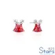 【925 STARS】純銀925聖誕節元素可愛麋鹿角聖誕鐘造型耳環 造型耳環