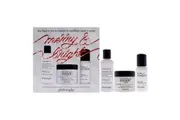 The Best Is Yet To Come Holiday Set by Philosophy for Unisex - 3 Pc Gift Set 3oz Microdelivery Exfoliating Daily Facial Wash, 1oz Dose Of Wisdom Bouncy Skin Reactivating Serum, 2oz Anti-Wrinkle Miracle Worker Line-Correcting Moisturizer